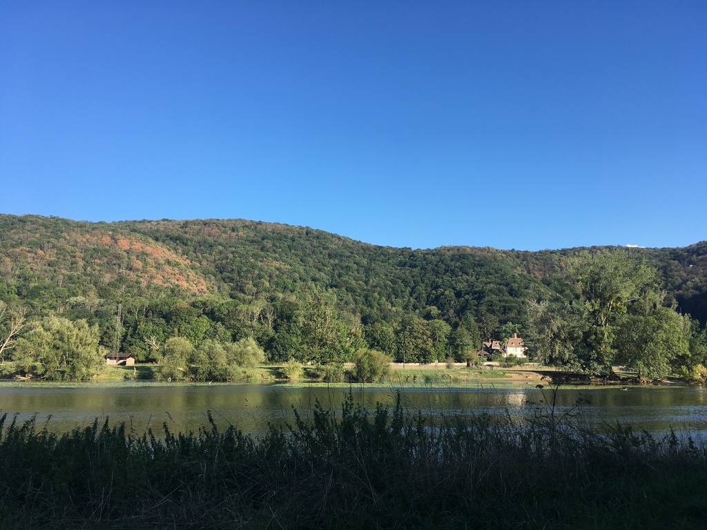 In Roche, summer 2022. River Doubs along Euro velo route 6 (you can bike and walk).
