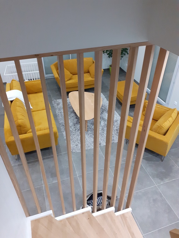 The living room on the ground floor