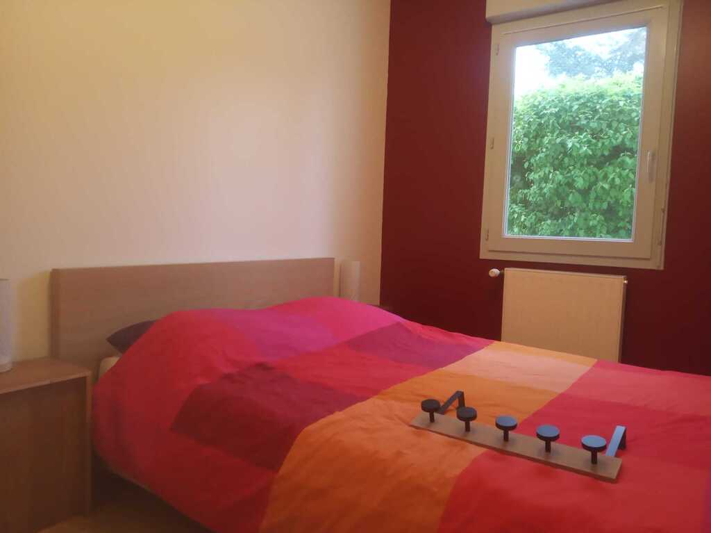 Bedroom on the ground floor. It has a small bathroom attached.