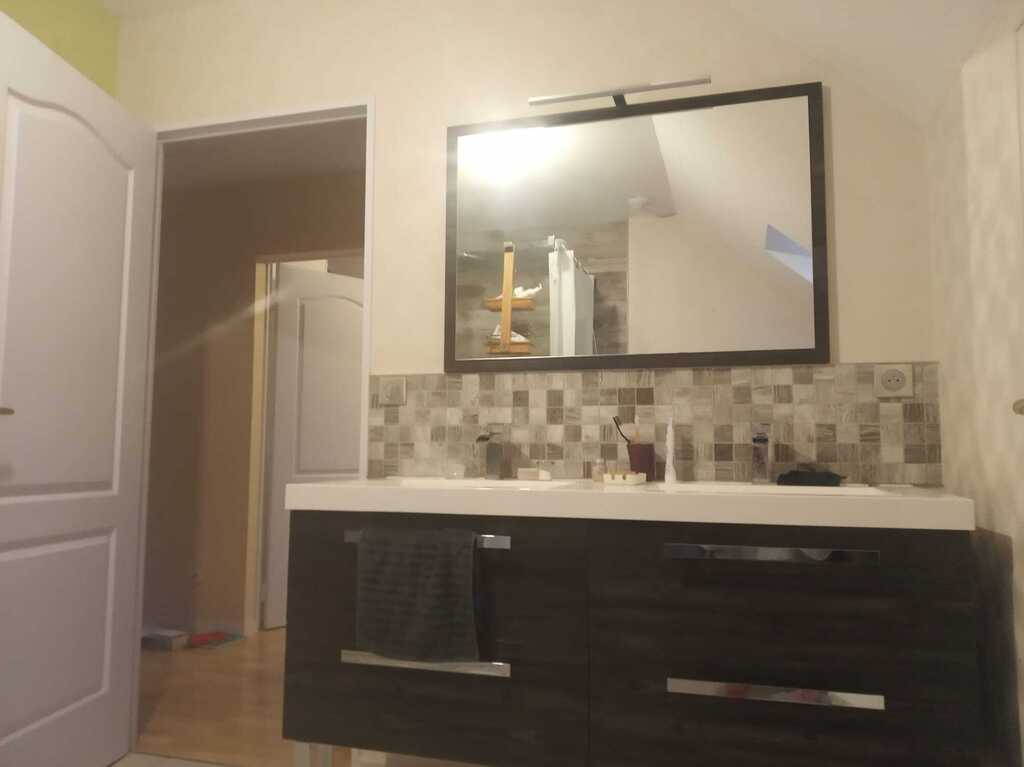 The upstairs bathroom.