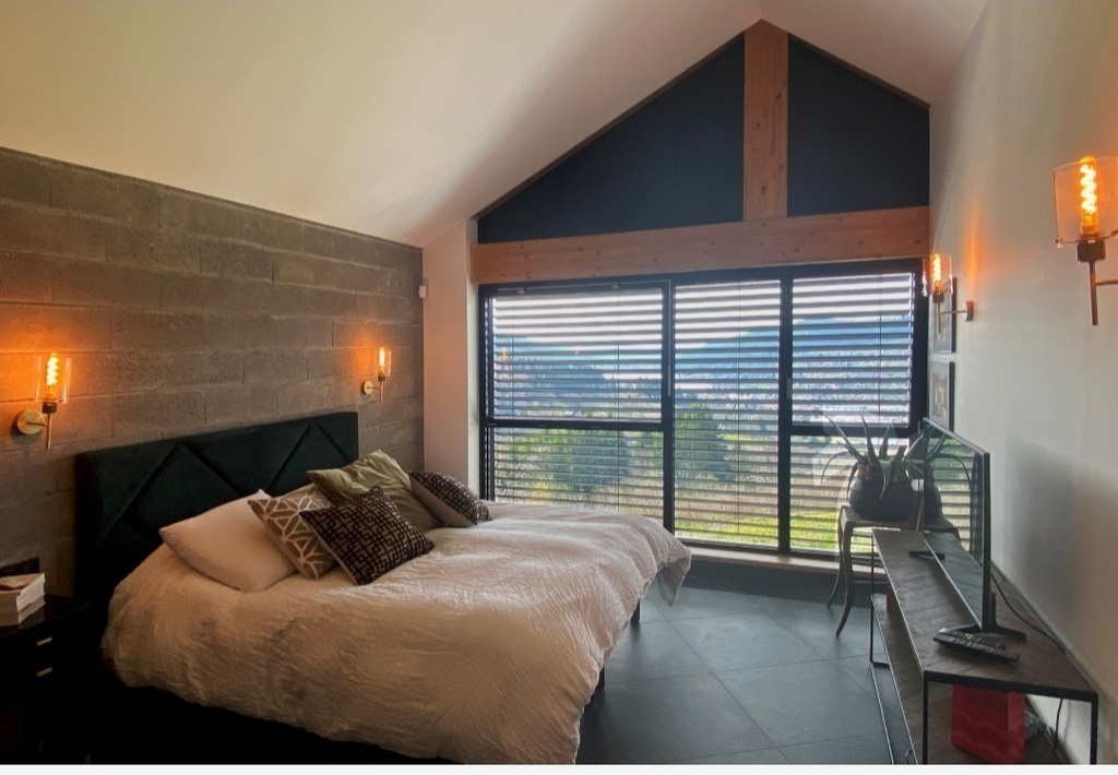 Master bedroom with king size bed