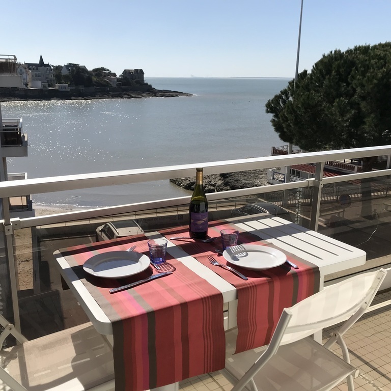 La plage vue du balcon