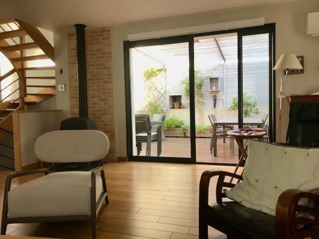 living room opening onto terrace