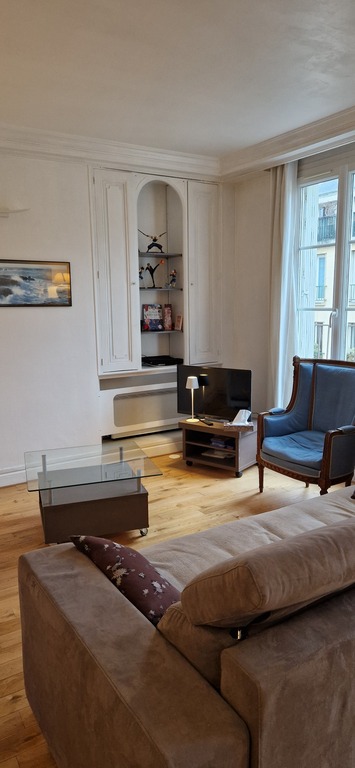 living room with connected TV