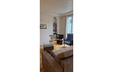 living room with connected TV