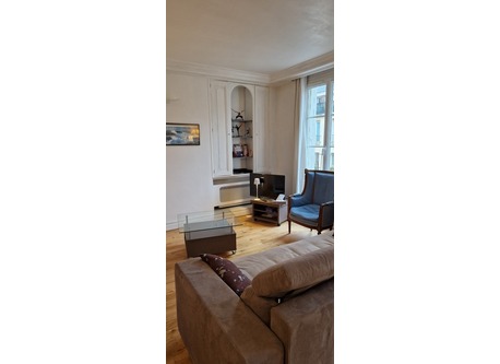 living room with connected TV