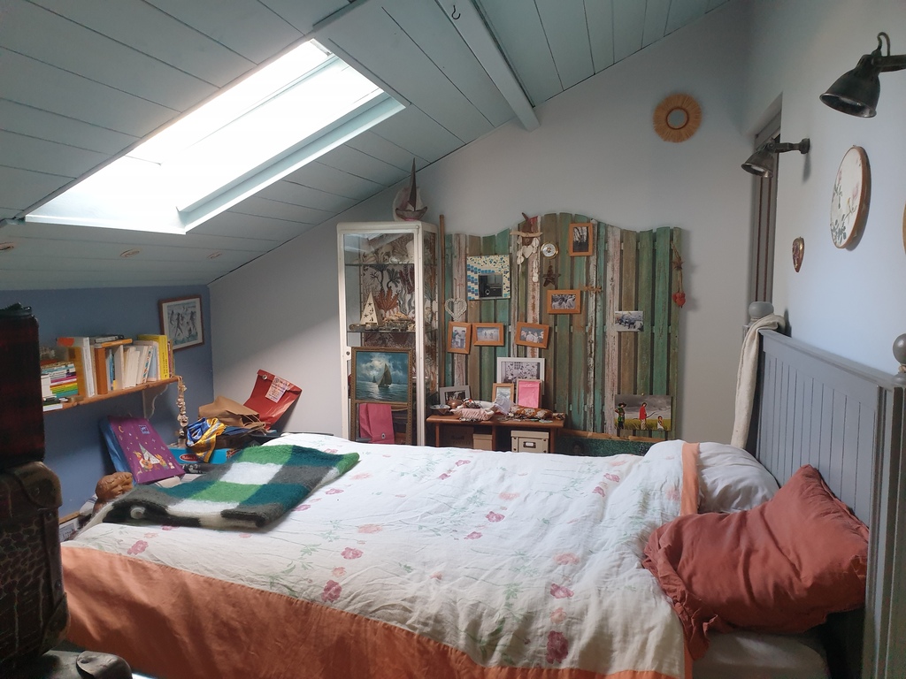 The bedroom upstairs