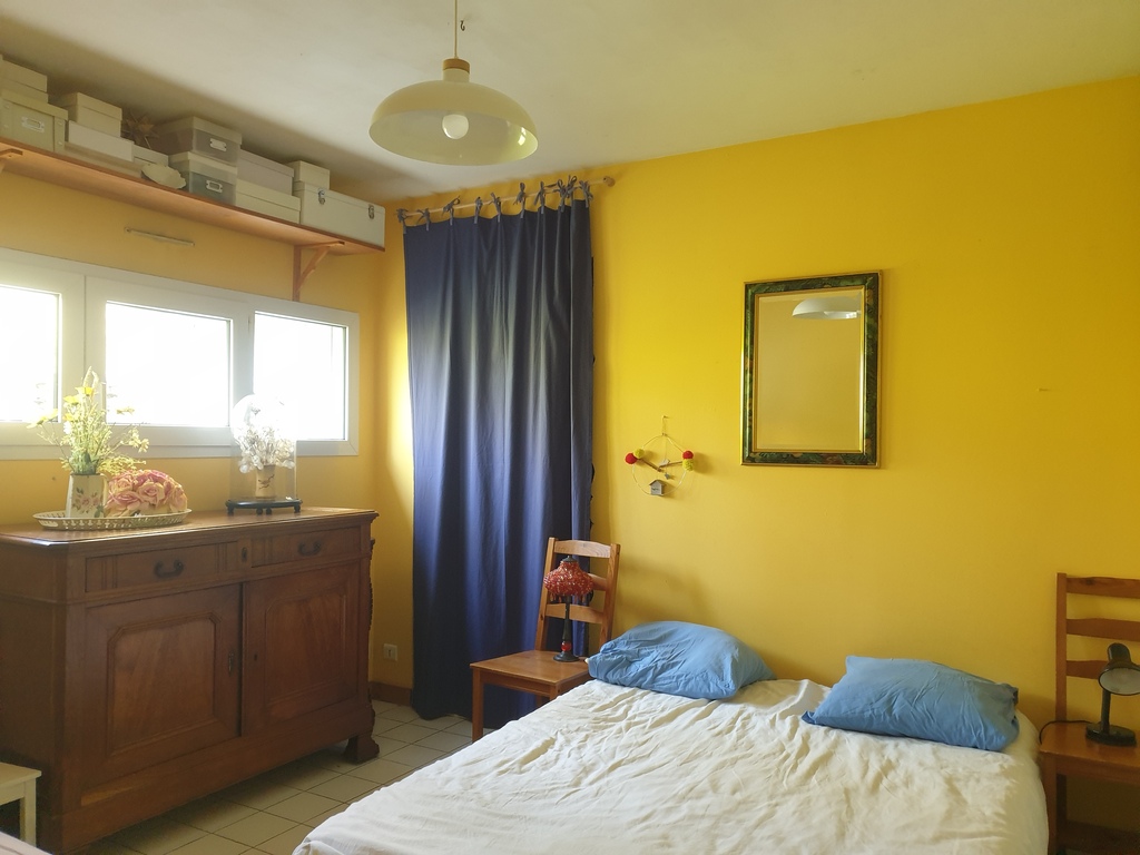 One bedroom downstairs