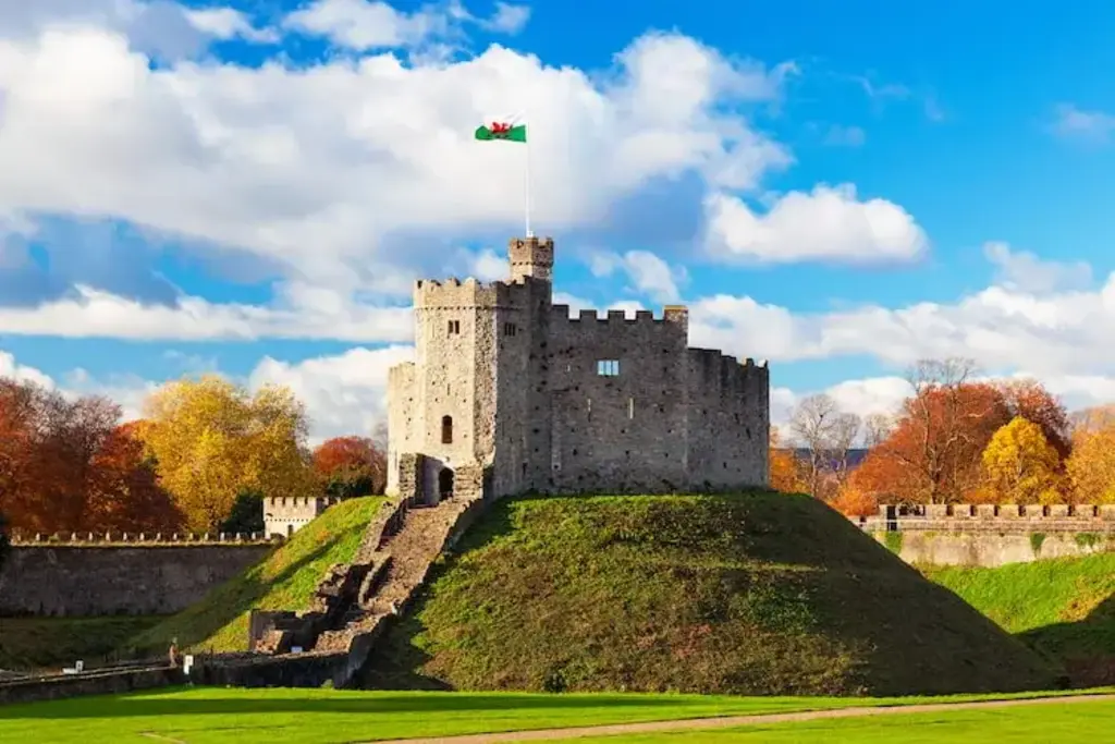 Cardiff Castle, in Cardiff Centre, 15 mins away