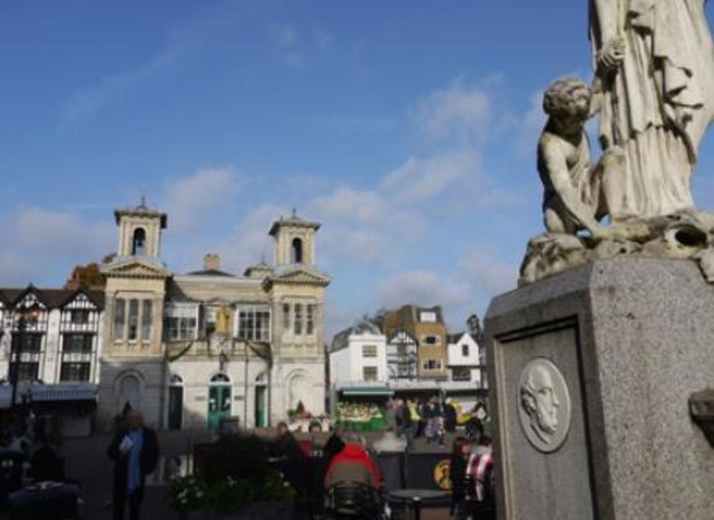 The Market Square, Kingston, London. Lovely food stalls and fresh bread.