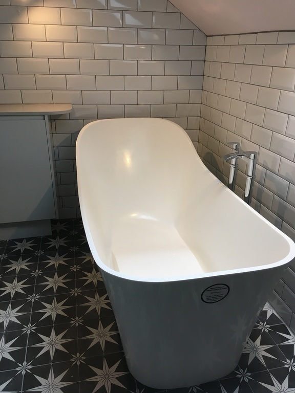 Luxury bath in en-suite bathroom 