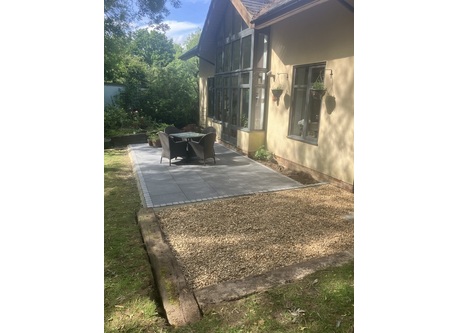 Enjoy the trees from our new patio