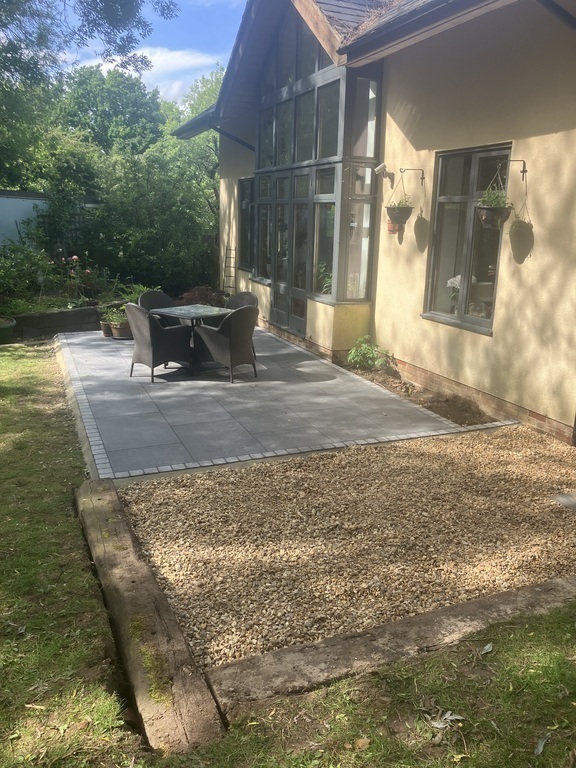 Enjoy the trees from our new patio