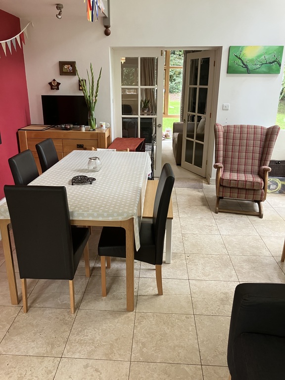 Living space as set up in summer time