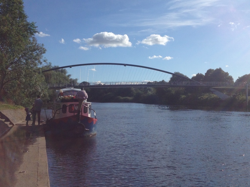 The Millennium Bridge and the ice cream boat are a few paces from our house