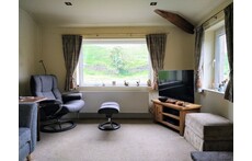 Lounge with view of fields