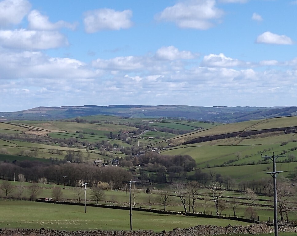 Looking down into Lothersdale from the west