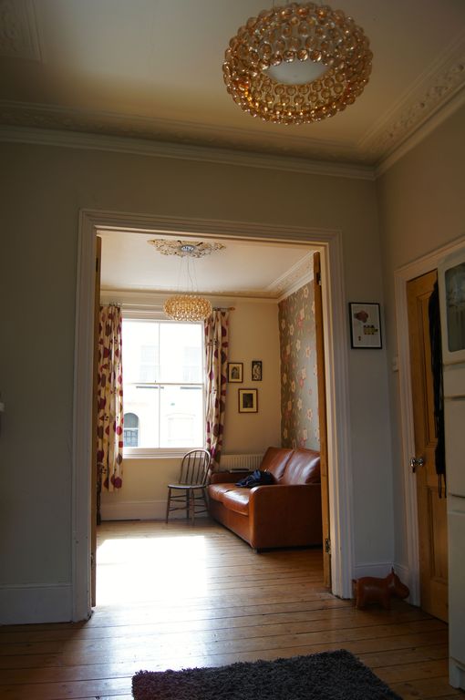 Front/guest room.  The brown sofa is a double sofa bed
