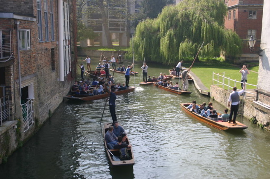 Punting on the river in Cambridge 