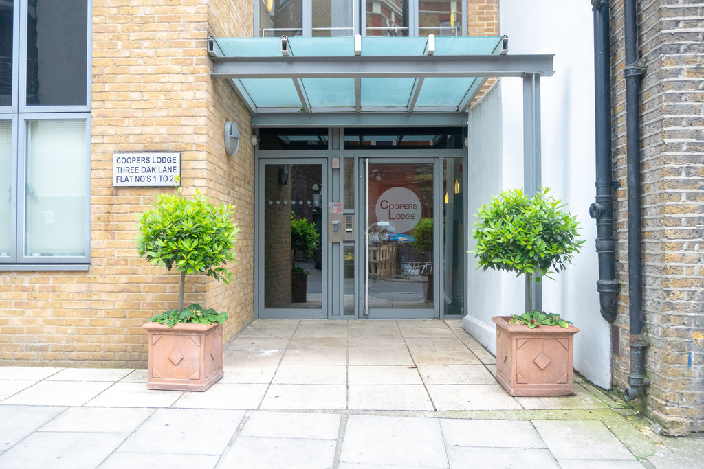 Front Entrance to Apartment block