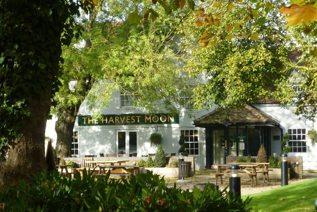 The Harvest Moon pub at the end of our road.