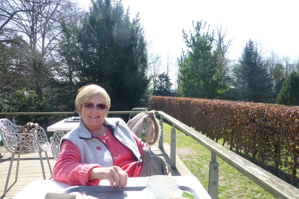 A sunny day in March sitting in the restaurant at Anglesey Abbey, a local National Trust house and gardens