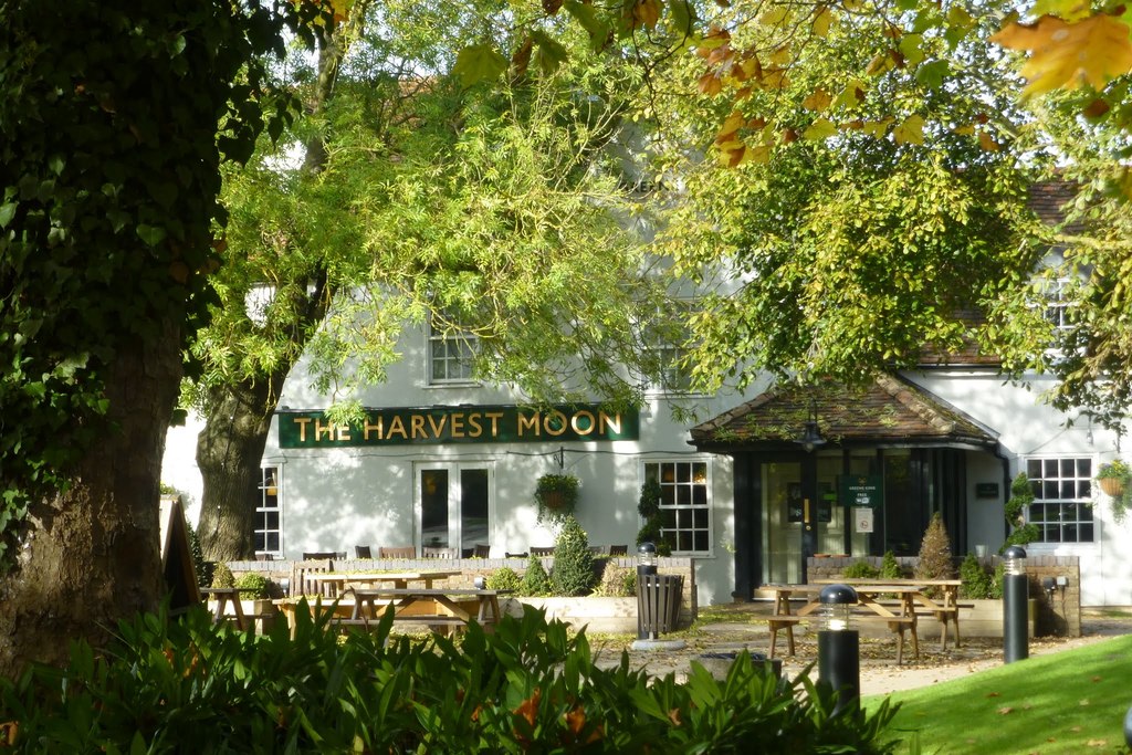 The Harvest Moon pub at the end of our road.