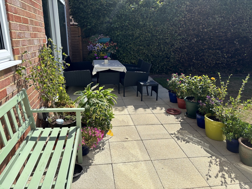 Our sunny, south facing patio.