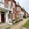 Edwardian terrace with communal front garden.