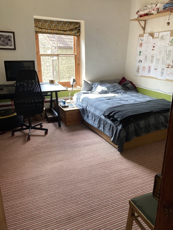 Bedroom 2, double bed, spare single mattress if required.