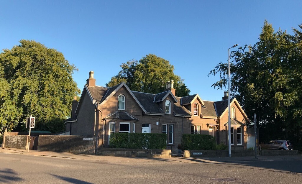 Our house (to the left)