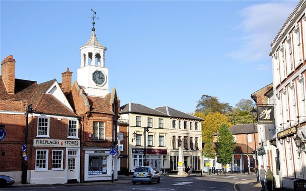 The town centre and clock tower.