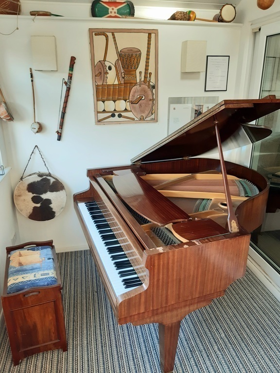 Rob's pride and joy - the grand piano. 