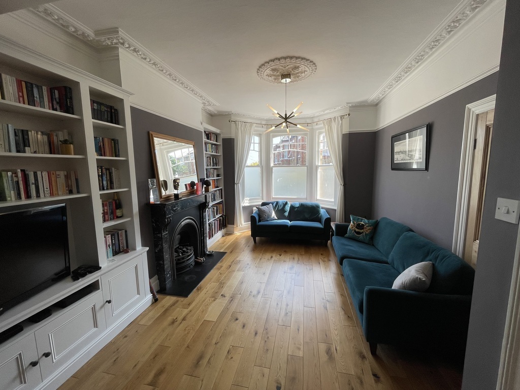 Our newly-decorated double living room 