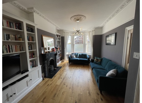 Our newly-decorated double living room 