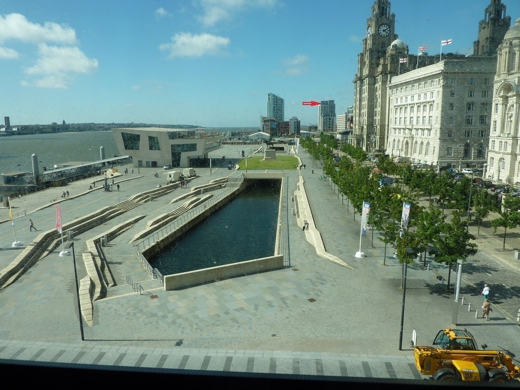 Liverpool Unesco World Waterfront (Red arrow is apartment)