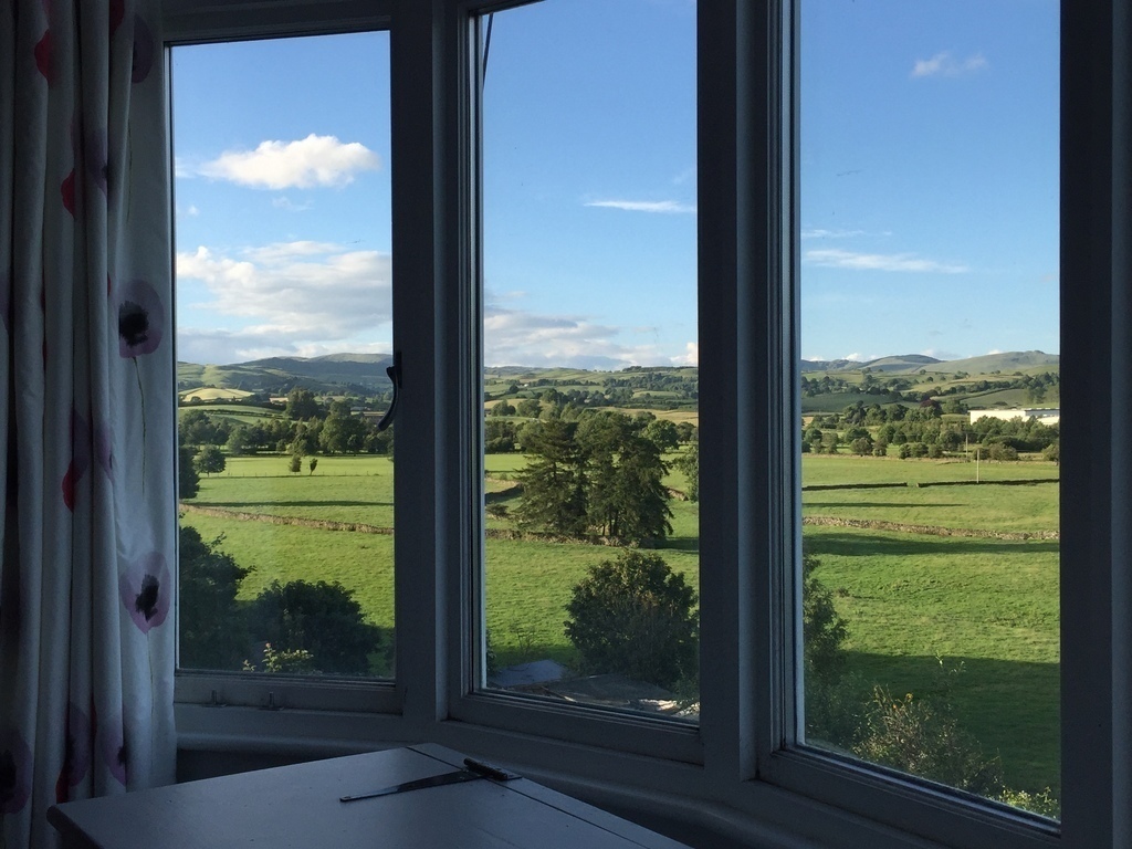 View across to the Whinfell Hills and the River Kent from the upstairs bedroom 