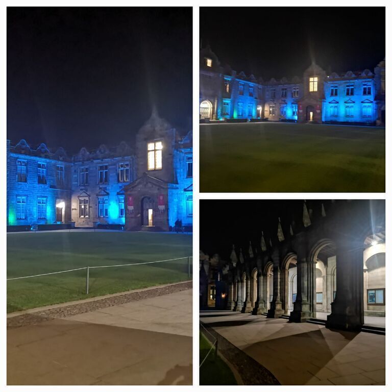 St Andrews University at night