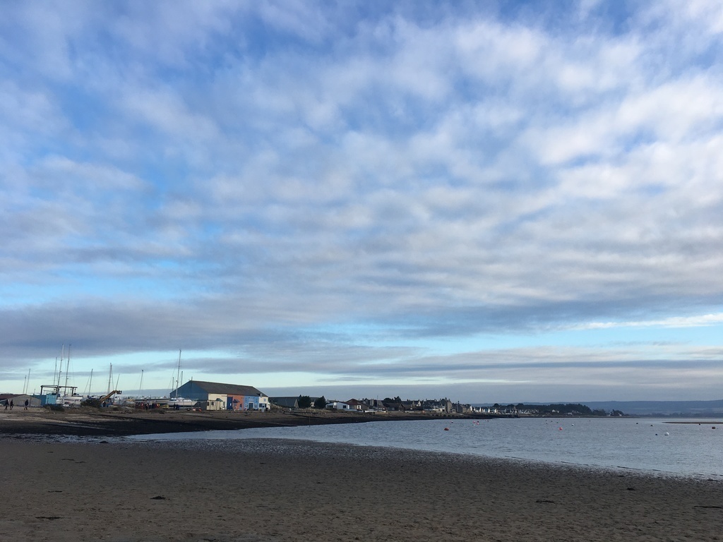 Open  winter skies at Findhorn Bay