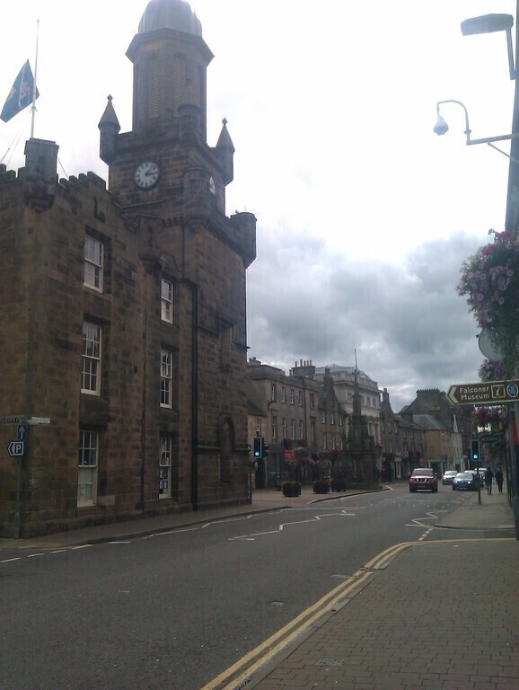 Just round the corner from the house