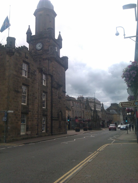 Just round the corner from the house