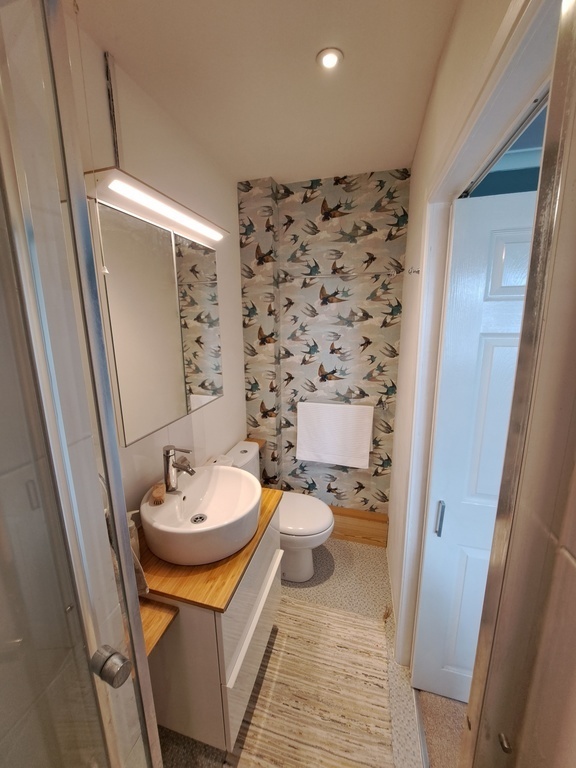 Ensuite bathroom...shower, toilet and wash basin