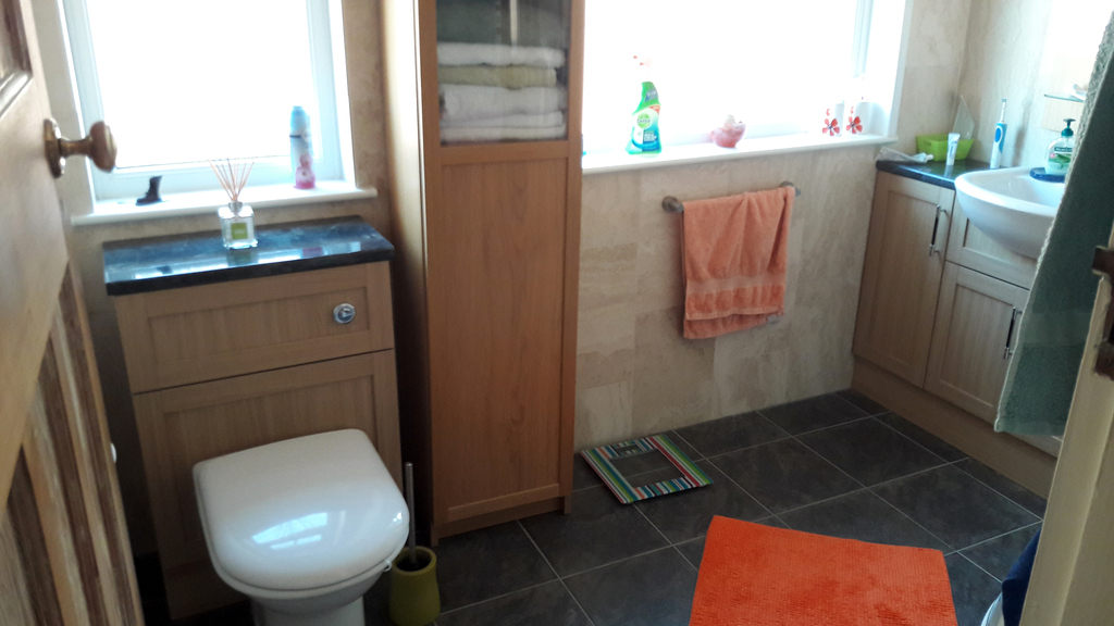 W.C with wash basin and shower