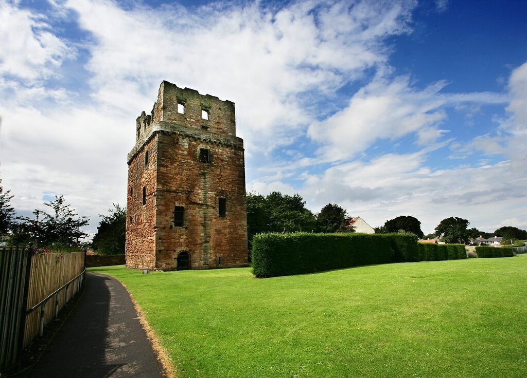 Preston Tower - a ruined castle originally built in the 1400s. 