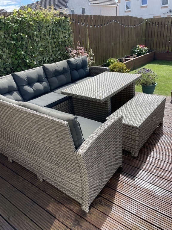 Sofa and dining table