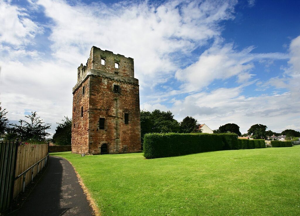 Preston Tower - a ruined castle originally built in the 1400s. 