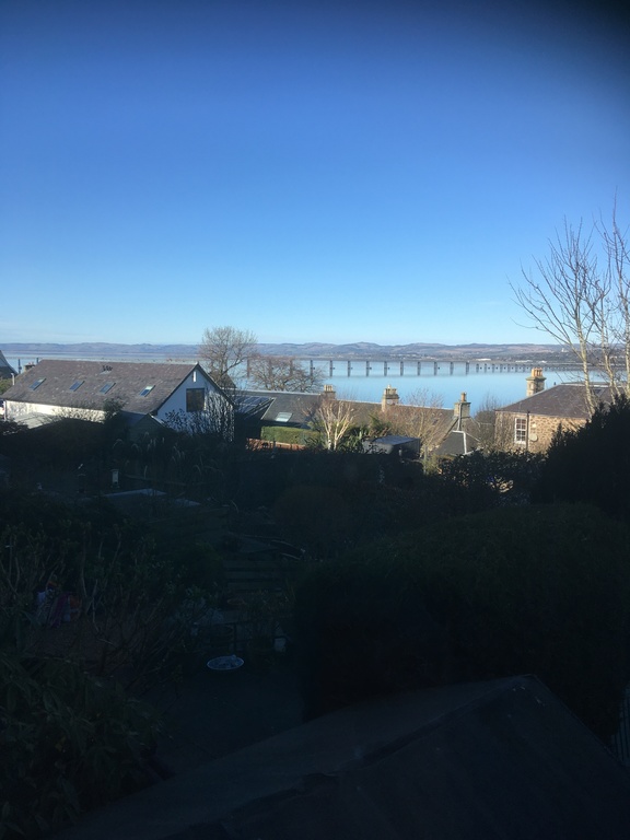 View over the Tay Estuary from the front of our house in Newport.