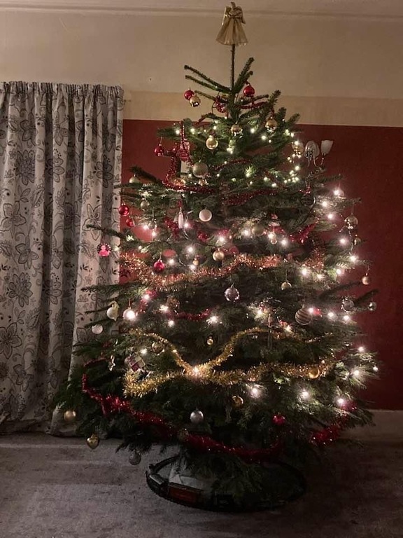 2.7m Xmas tree in lounge each year