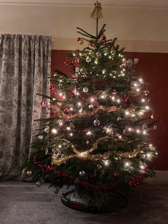 2.7m Xmas tree in lounge each year