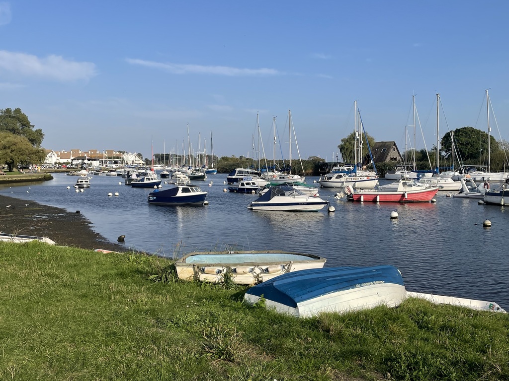Christchurch Harbour. 30 minutes walk.